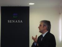 Presidente del CD bienio (2010-2011)  Ing. Agr. Diego Quiroga, en pleno discurso       /Fuente:Prensa:SENASA